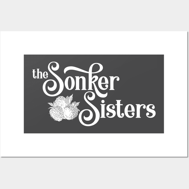 Sonker Sisters Logo White Wall Art by Sara Howard